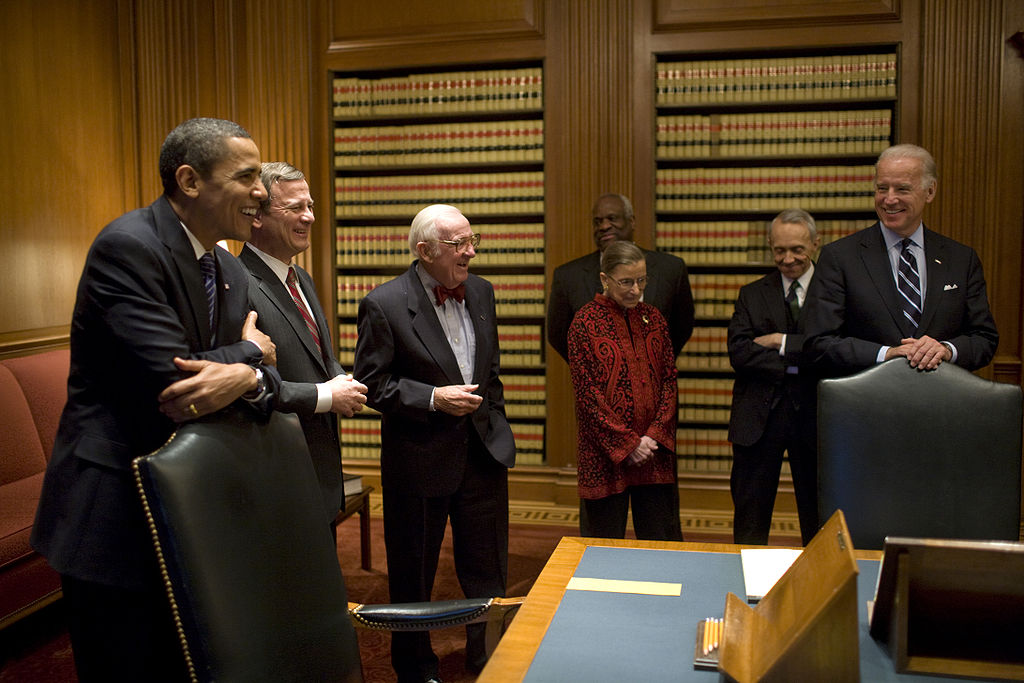 President Obama and VP Biden with Supreme Court Justices. Photo courtesy of flickr user Pete Souza.